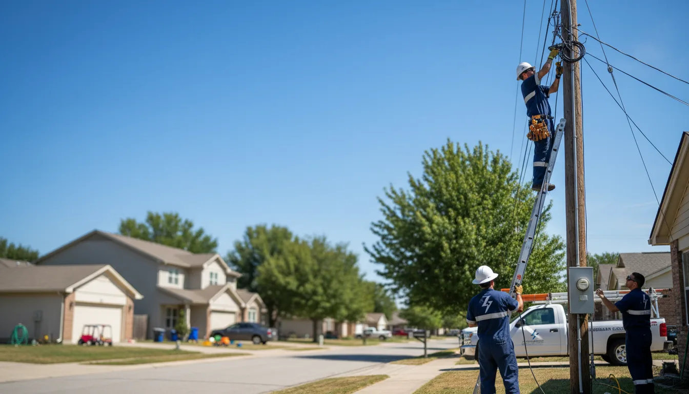 Residential electrician providing installation services in Round Rock, TX